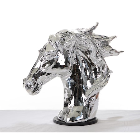 Palacedesigns Modern Head Sculpture - Silver Horse PA2474560